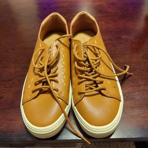 Tan Leather Tie Casual Shoes
